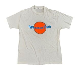 Anvil Single Stitch White‎ Vintage T-Shirt Wisconsin Dells